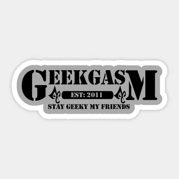 Geekgasm Work Out Tee Sticker by Aggressive Comix